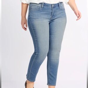 Vigoss Light Wash Marley Mid Rise Skinny Jean Size 24W